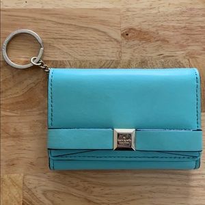 Used Tiffany Blue Kate Spade Keychain Wallet